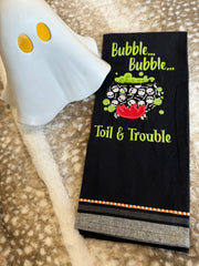 BUBBLE BUBBLE TOIL & TROUBLE TEA TOWEL