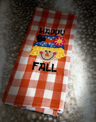 Happy Fall Scarecrow Tea Towel