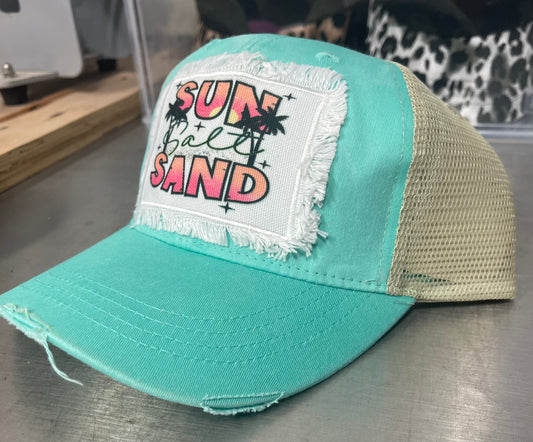 Sun, Salt, Sand Ladies cap with patch